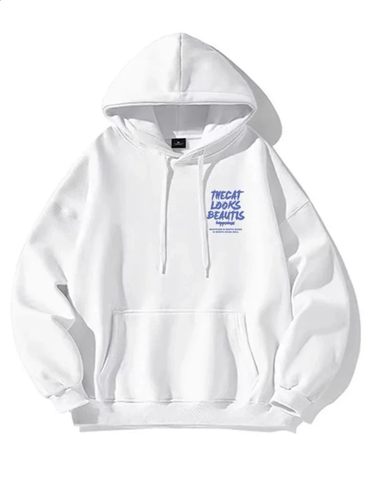 Casual Street Clothing Hoodies Fashion Mens Comfortable Sportswear Hip Hop Y2K 240819