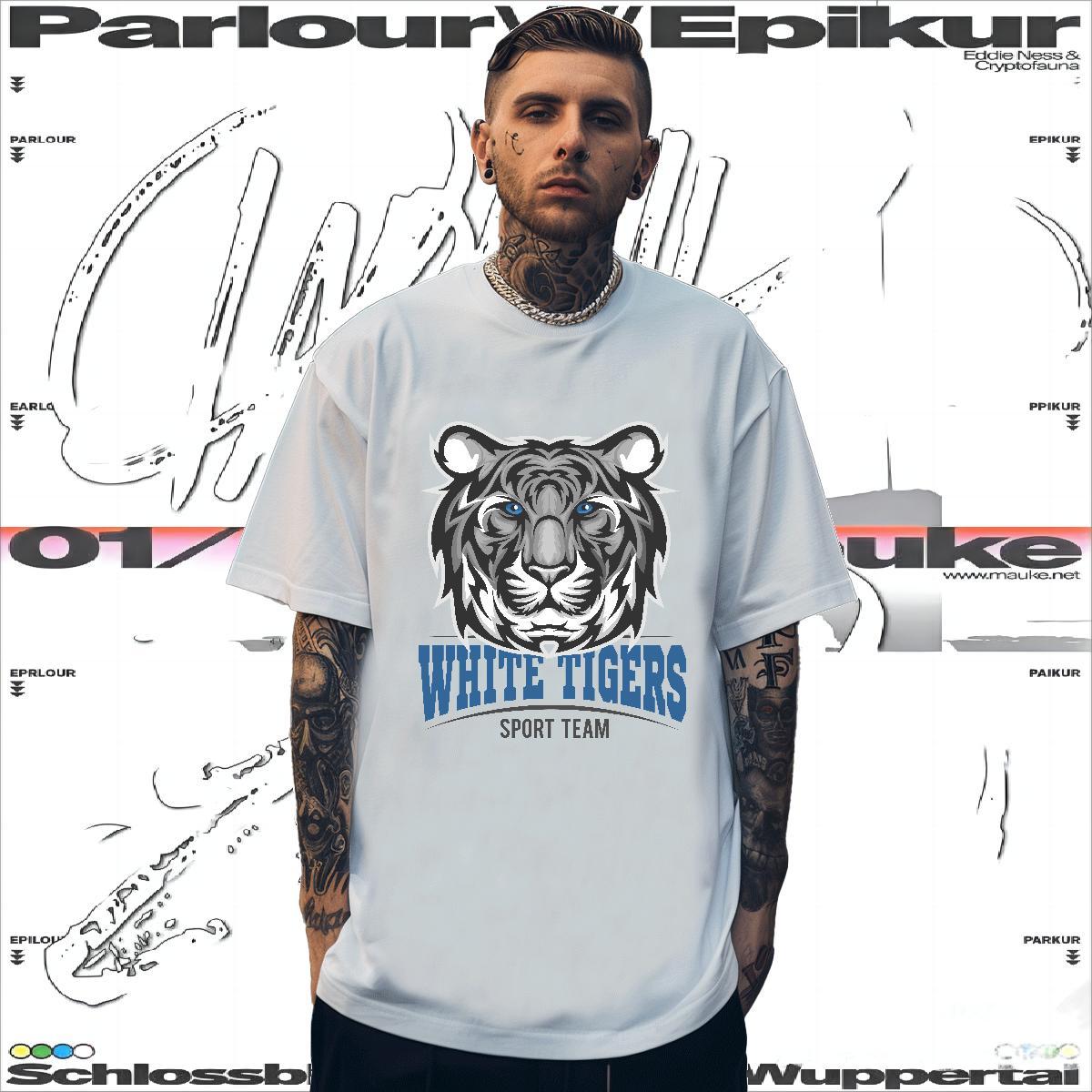 Fashion New Men Tops Tees tiger Spring Summer 230g 100% Cotton Clothings O-Neck Short Sleeve Soft Men T Shirts Black Oversized