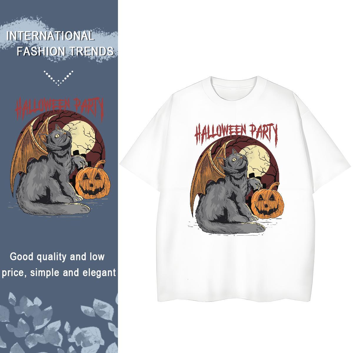 2024 Designer halloween Couples T Shirts 230g 100% Cotton T Shirts Men Oversized 3XL 4XL Sports Casual Breathable Short Sleeve Soft Tshirts