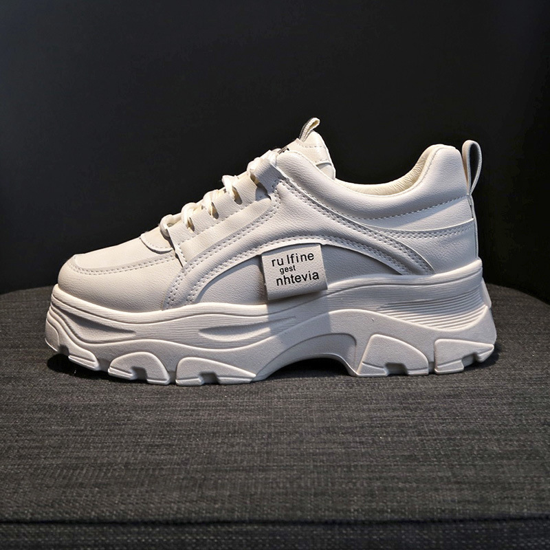 Ddmysports Spring New Korean Edition Dad Student Internet Popular Sports Female Leisure Thick Sole Elevated Shoes A OUTDOOR