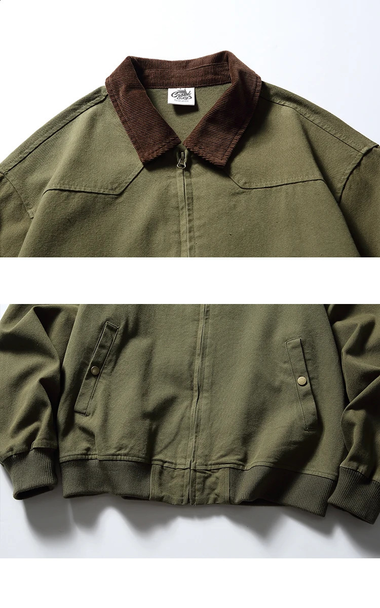 American Vintage Autumn Unisex Jacket Men Streetwear Loose Casual Cargo Bomber Jacket Cityboy Spring Coat Couple Outerwear 240819