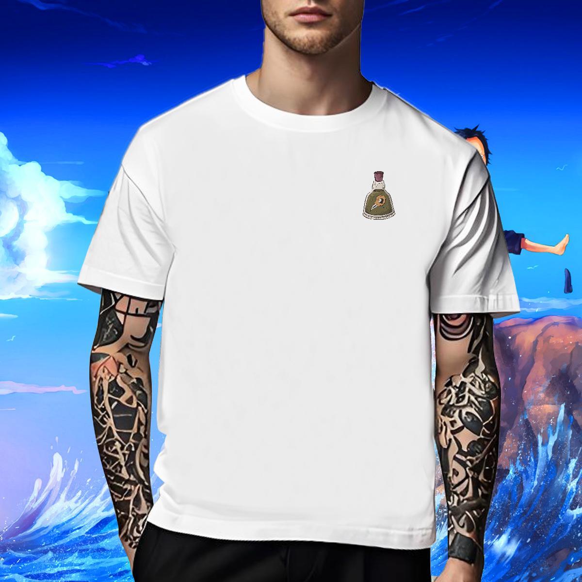 DIY Men Tees bottle Daily Wear 230g Pure Cotton Tshirts Breathable Crew Neck TOP Quality T shirt Plus Size Custom