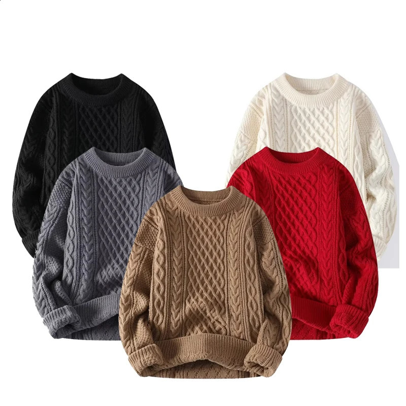 Mens Fashion Sweater Autumn Warm Knitted Top Loose Casual Parachute Street Wear 240819