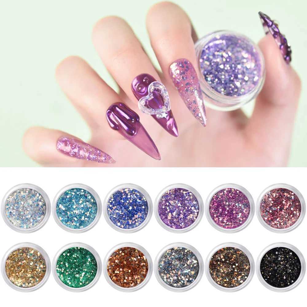 KADS Nail Art Glitter Powder Chrome Dust Pigment Powder Shining Nail Art Decorations Sequins Flakes for Nails High Gloss ShinyXJ240815