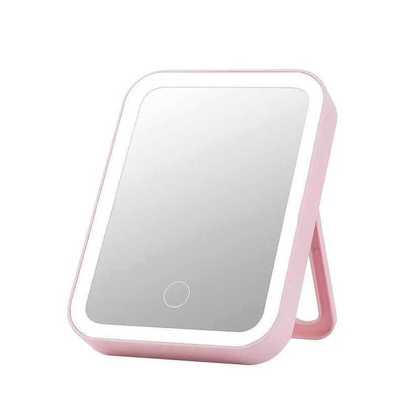 USB Compact LED Vanity Mirror with Touch Screen Dimming Makeup Mirror (Not Rechargeable) Y240819