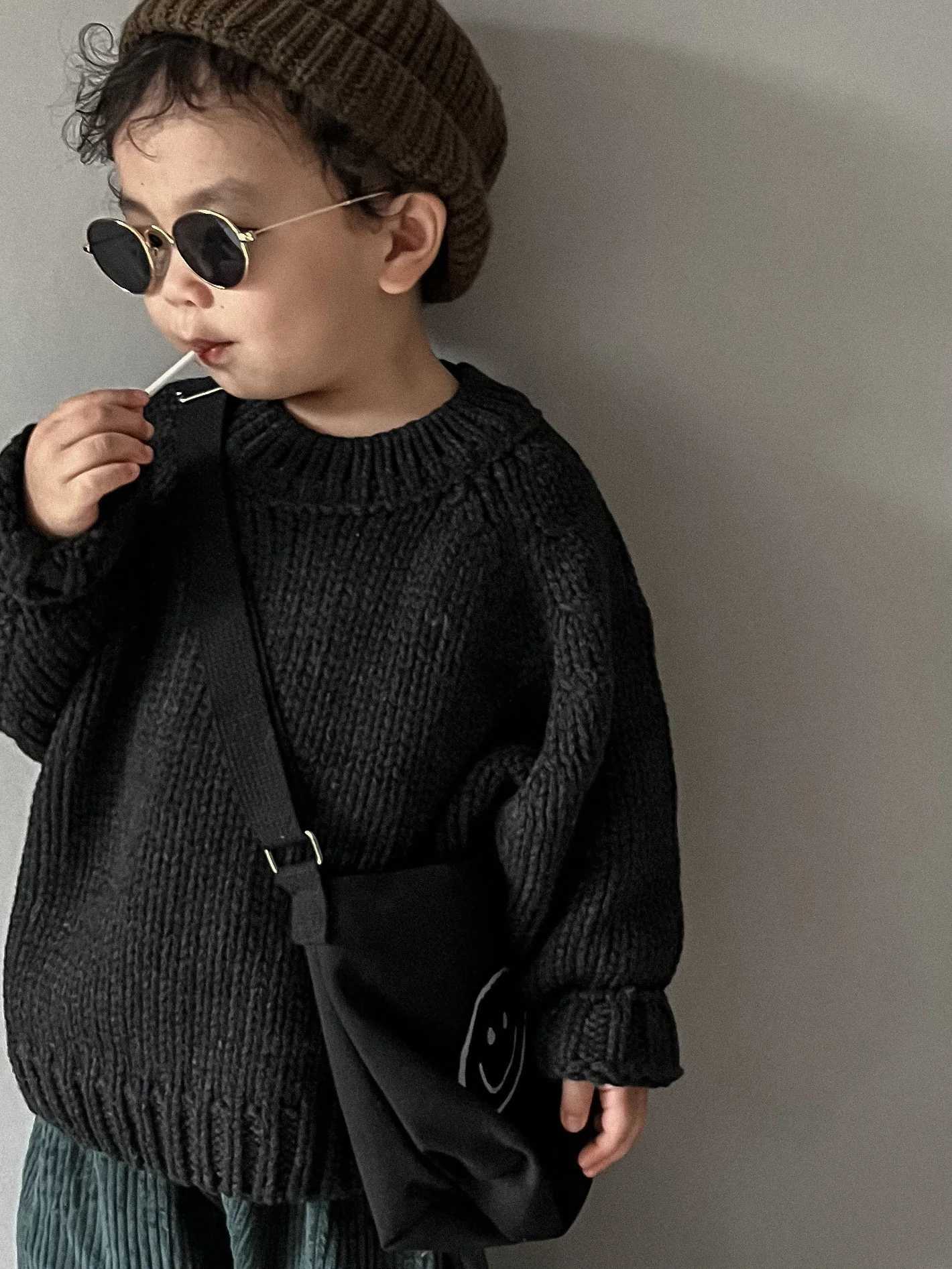 Winter boys knitted sweaters childrens cotton clothing childrens ultra-fine sweaters childrens girls cardigans knitted tops W240820