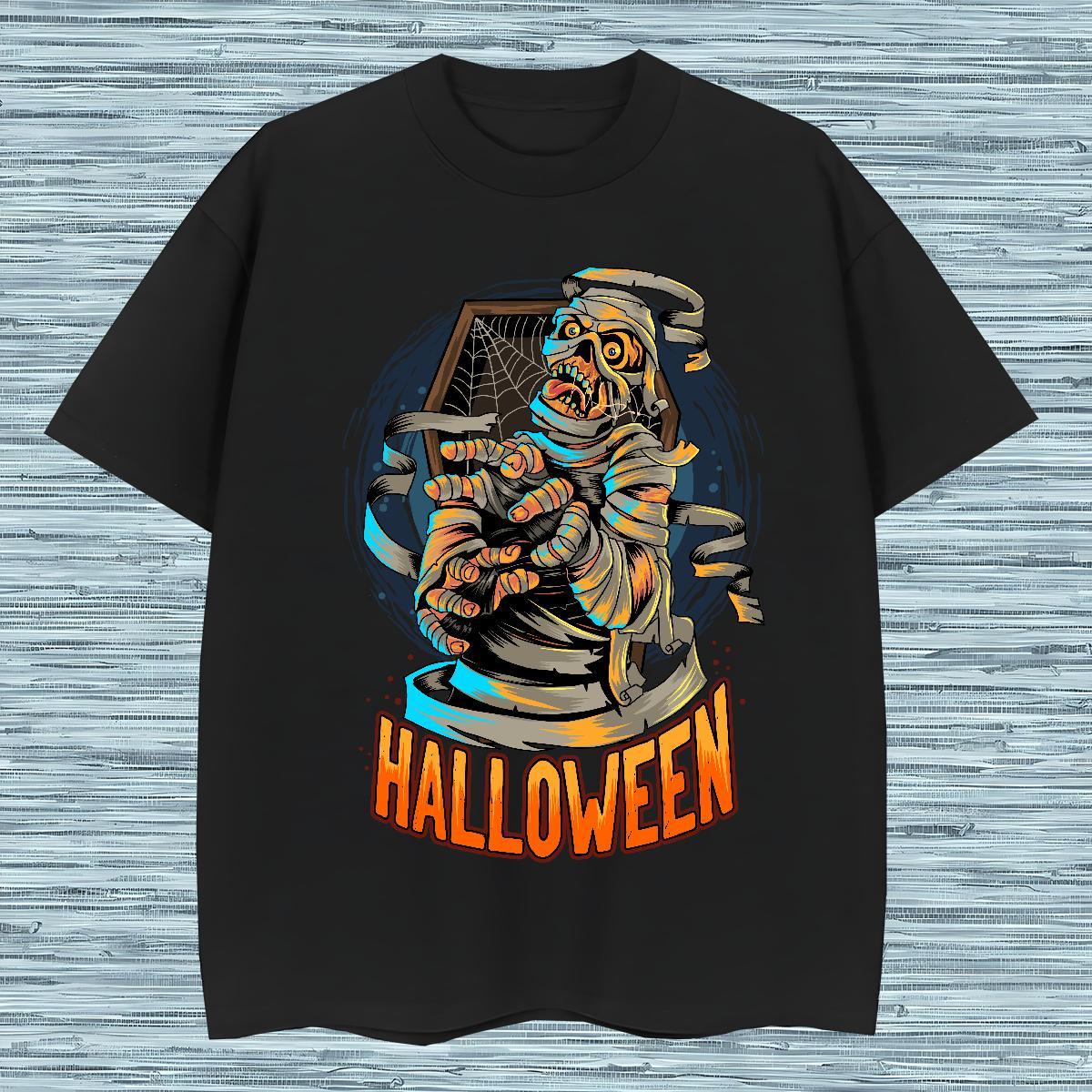 Wholesale T shirt halloween Breathable Soft Beach Custom Print Oversized 100% Cotton 230g Men Tees New Arrival Polos