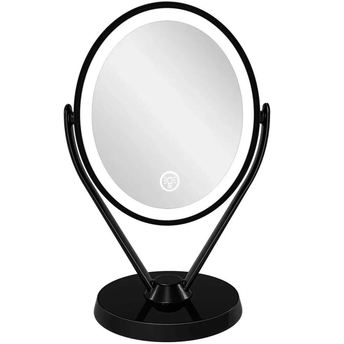 Double-sided 1x/7x Magnification LED Cosmetic Mirror 3-speed Brightness Switching Metal Stand Gift Box Y240819