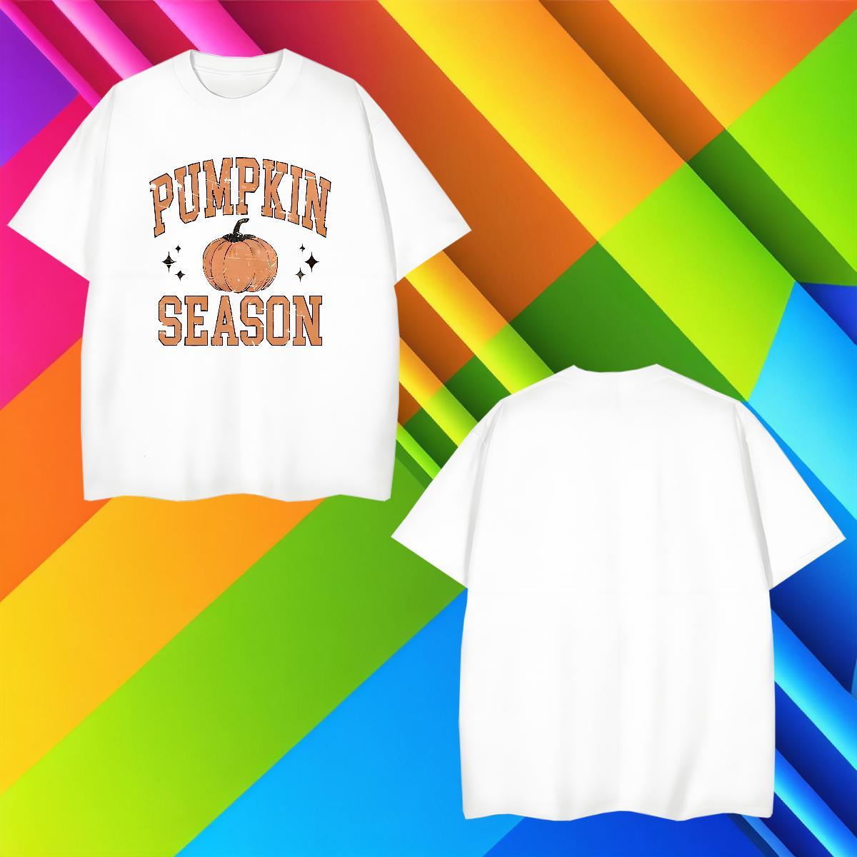 Classic Men T Shirts pumpkin O Neck Short Sleeves Casual DIY 100% Cotton 230g Men Tops Tees Wholesale Tee Shirt