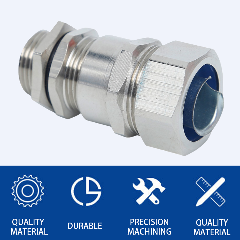 Double locking joint 304 stainless steel corrugated pipe waterproof gland stuffing box explosion-proof cable sealing lock