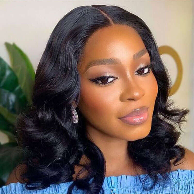 And Go Glueless Body Wave Bob Wigs For Women Ready To Wear 4X4 Lace Closure Wig Human Hair