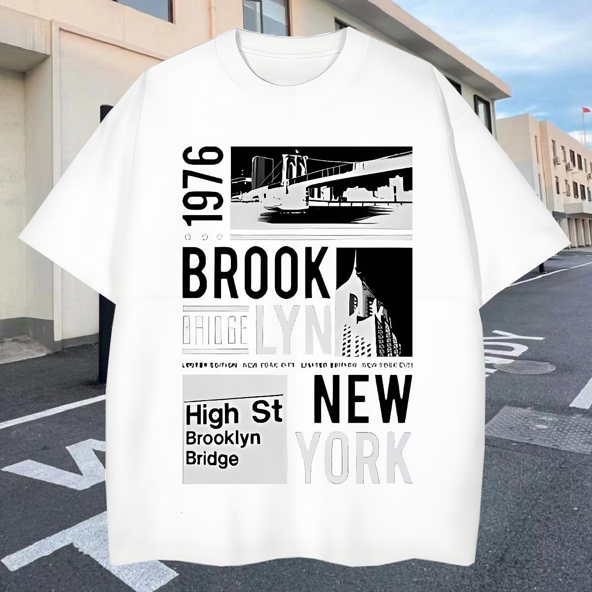 High Quality Tshirts Spring Summer 230g Cotton Custom Anime Breathable Soft New York T-Shirts for Men Fashion Designer Tops Tees