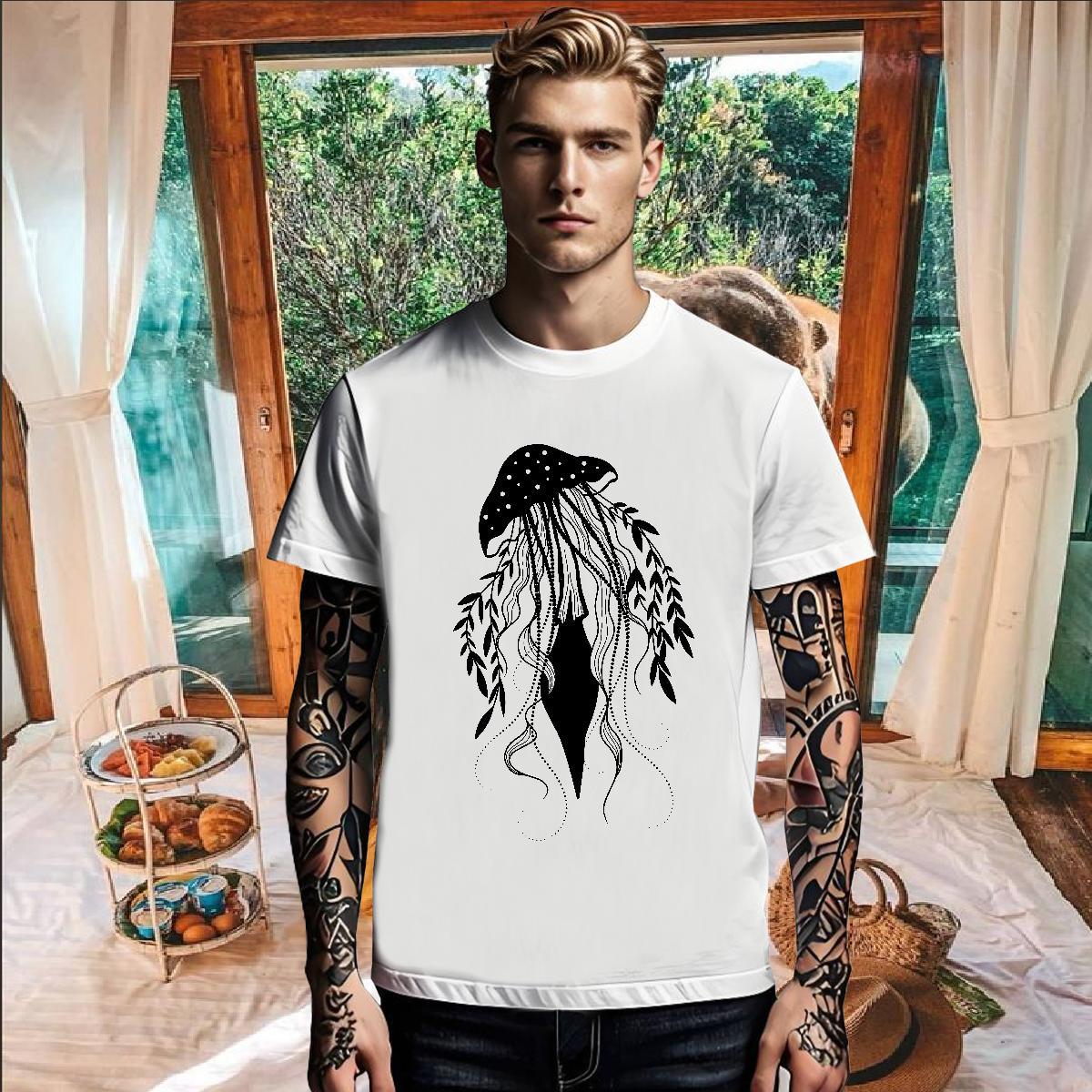 Designer Mens Tshirts mushroom Beach 230g Pure Cotton Tees Shirts Breathable Soft Popular Mens T Shirts DIY Logo Oversized