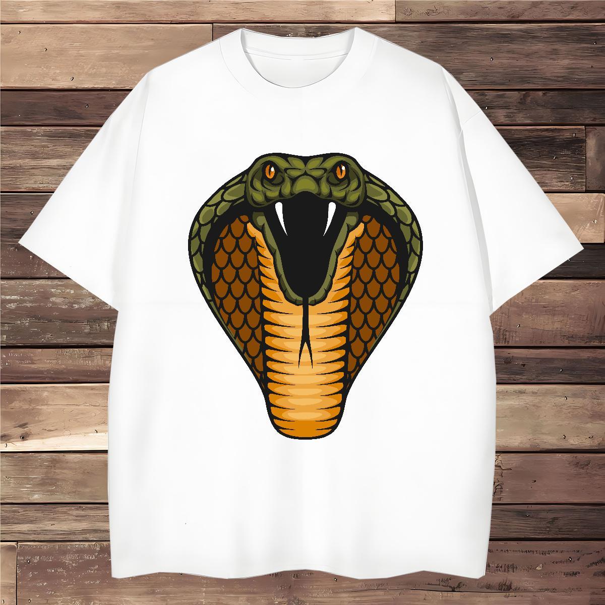 Comfortable T Shirt For Man cobra Breathable Crew Neck Spring Summer DIY Logo Oversized 230g Pure Cotton Tshirts Designer Tees