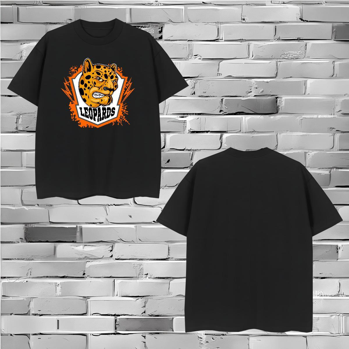 Cool T Shirt For Man leopard Breathable Short Sleeve Sport Custom Printing 100% Cotton 230g Tshirt for Man Woman Fashion Casual Tees Shirts