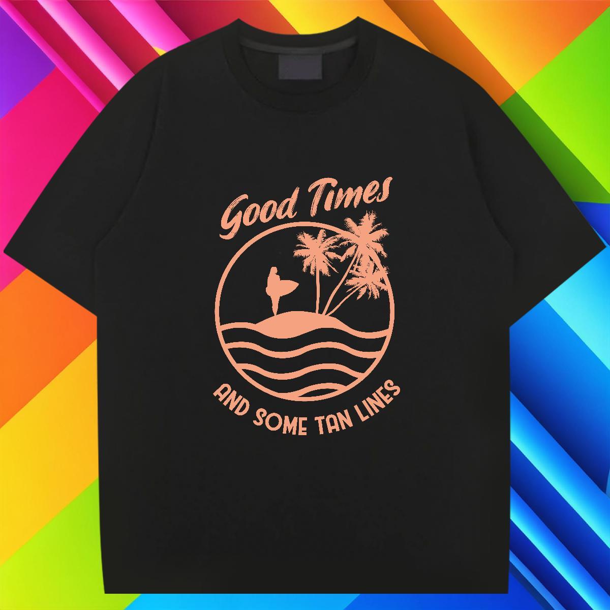 Loose Fit Men Tops Tees Street 230g Cotton DIY Printed Short Sleeve Soft wave T-Shirts for Men Designer Fashion Wear