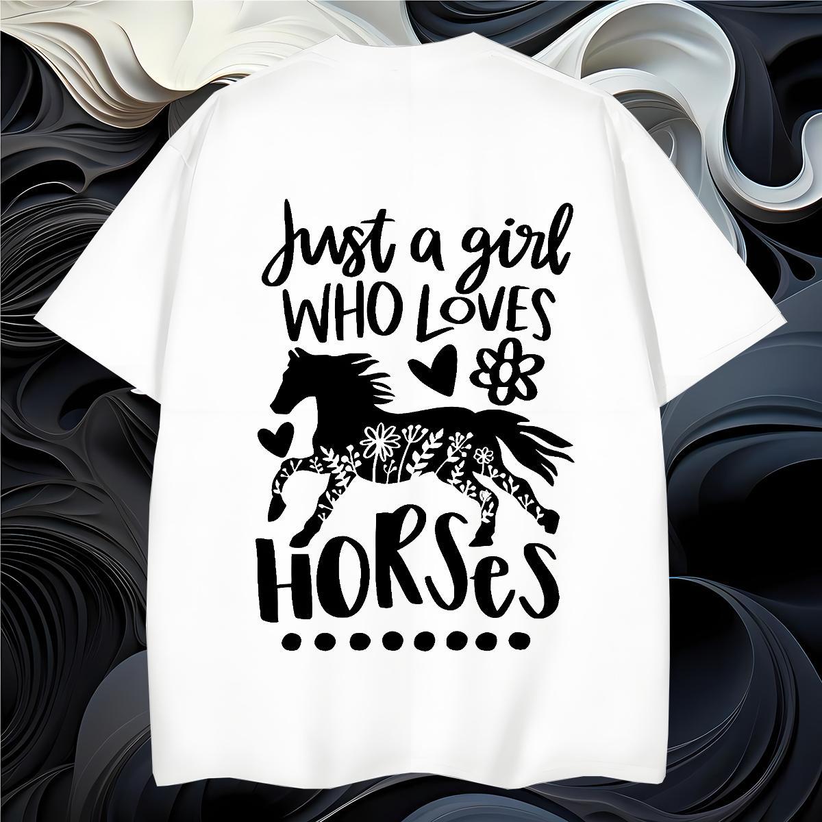 Casual New Men Clothes T-Shirt horse Casual Daily Wear 230g Cotton Tshirts Short Sleeve O-Neck Comfortable Man T Shirts DIY Logo Oversized