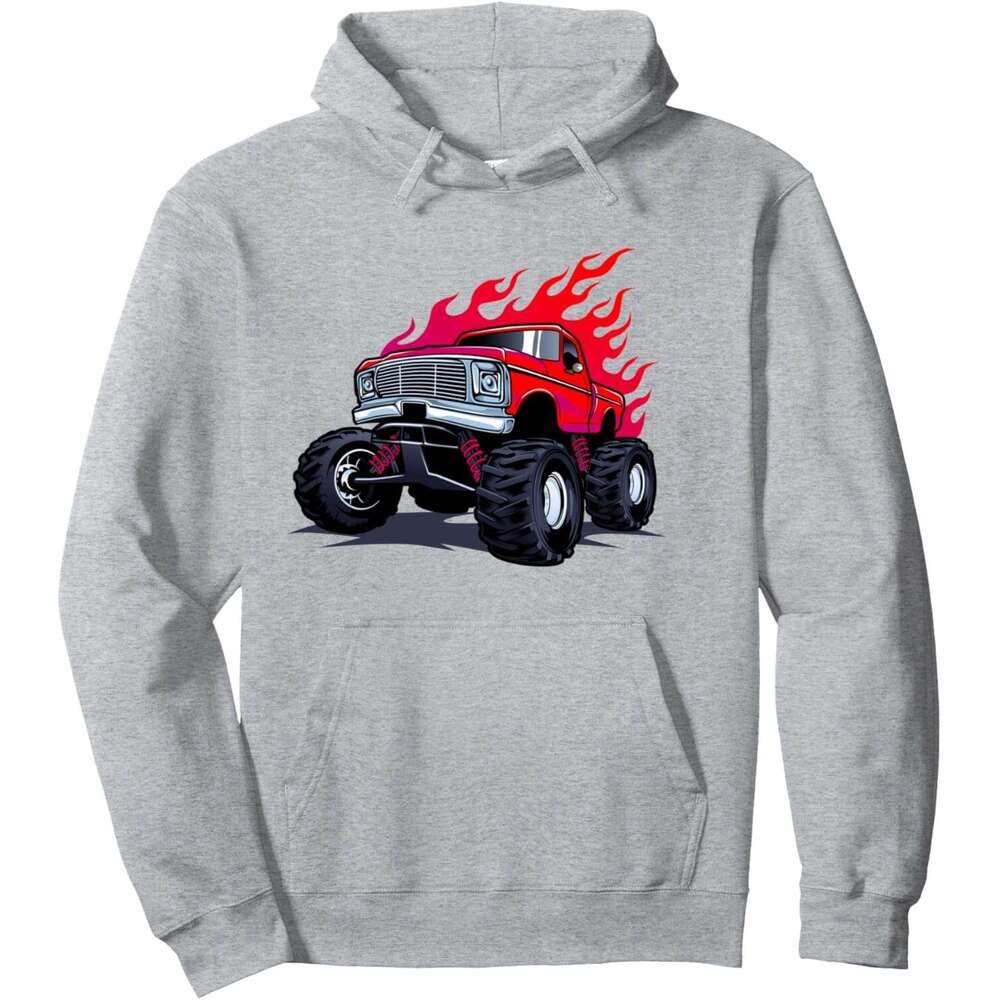 Hoodie for Mens Womens Cool Mud Monster Car Illustration Novelty Graphic Designs Pullover Hoodies sweatshirt pullover jacket Long sleeve