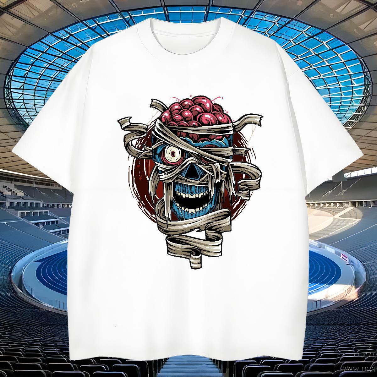 Designer T-Shirts skull Breathable Soft Spring Summer Anime Print 100% Cotton 230g Mens Tshirts DIY Customized Clothings