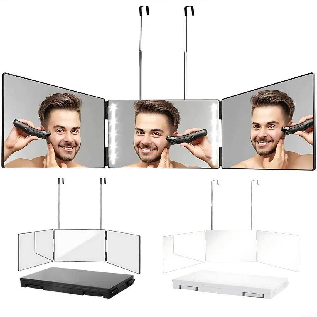 1/2Pcs Foldable 360-degree Make-up Mirror Telescopic Hanging Selfie Mirror for Hair Coloring and Braiding DIY Hair Cutting Y240819