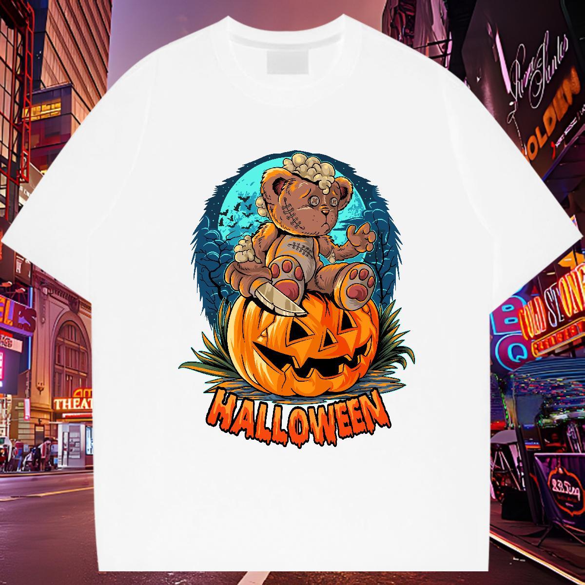 Classic T Shirt For Man pumpkin Breathable Crew Neck Street wear Hip Hop Custom Anime 230g Pure Cotton Men Tshirts Designer Fashion Tees Shirts