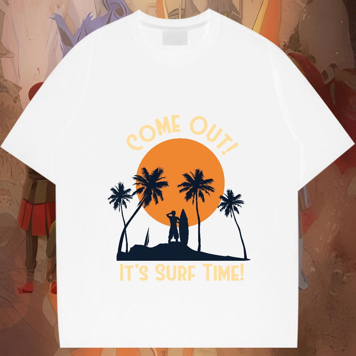 Loose Men Tees Daily Wear 230g Cotton Black White O-Neck Short Sleeve skateboarding T Shirts Men DIY Tee Shirt
