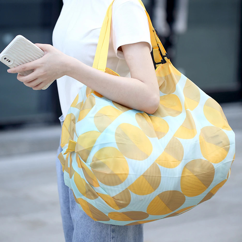Foldable Shopping Bag Womens Travel Large Capacity Tote Reusable Food Grocery Storage Portable Ecofriendly Handbags y240925