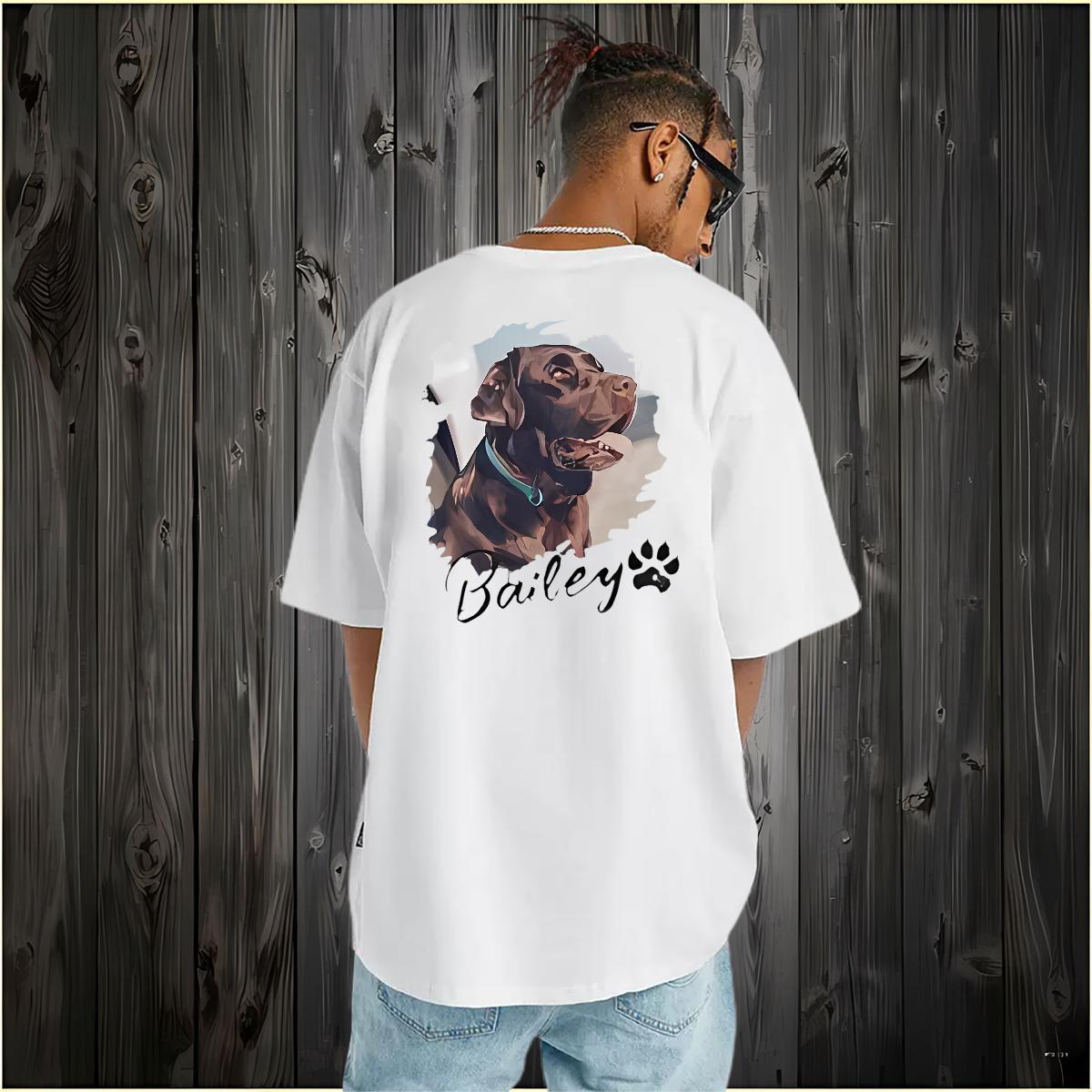 Wholesale Men Tops Tees dog Anime Printing Street 230g Pure Cotton Clothes Breathable Unisex T shirt Custom Printed