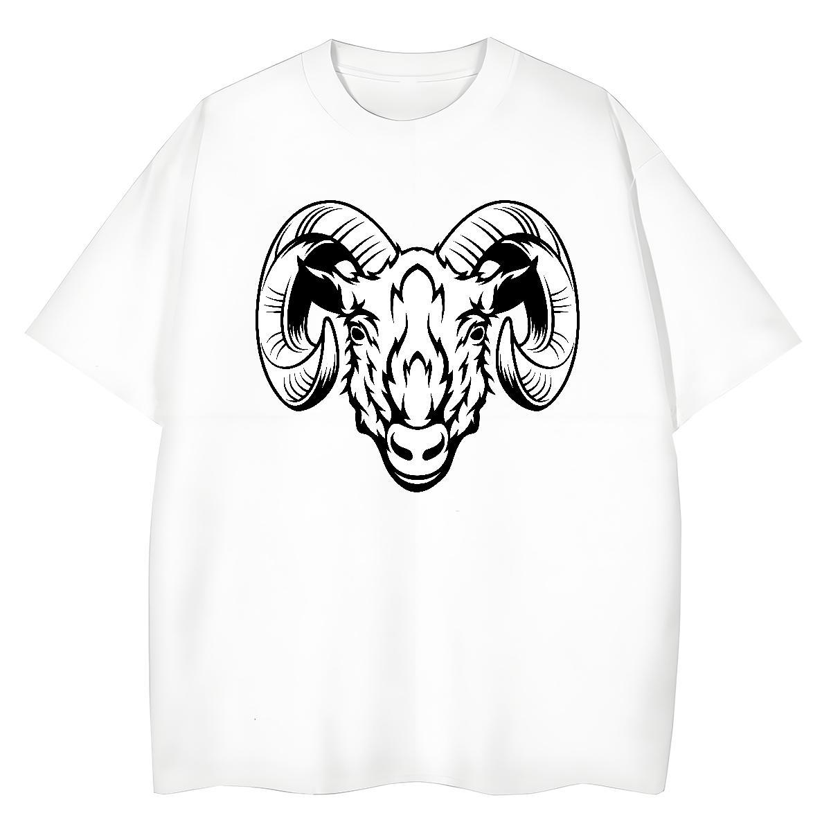 Fashion Men Tops Tees sheep Casual 100% Cotton 230g Tees Shirts Pure Cotton TOP Quality T-Shirts Customized