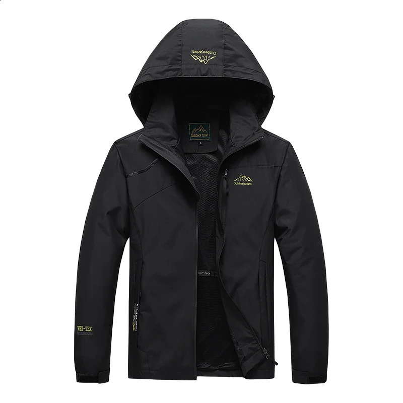 Mens waterproof hiking jacket autumn mens large windproof outdoor camping hunting running fishing sports 240819