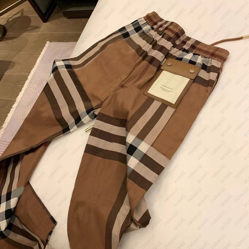 2024 early autumn sweat pants classic plaid loose wide leg sweatpants casual leggings for women trousers designer straight leg pants CSD2408208-12