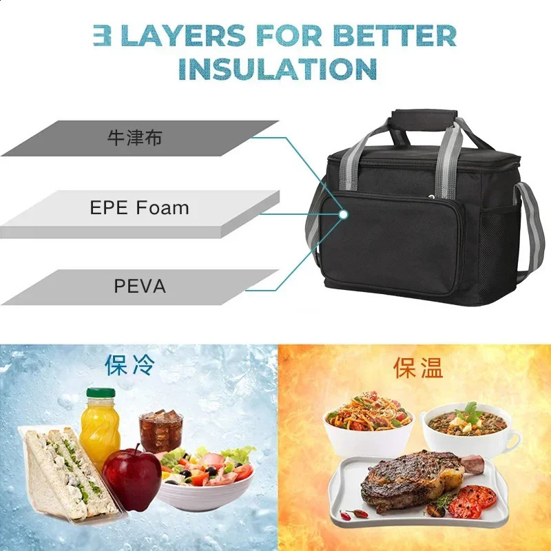 Thermal insulation bag thickened outdoor Oxford cloth thermal insulation and cold insulation large capacity portable Lunch Bag 240819