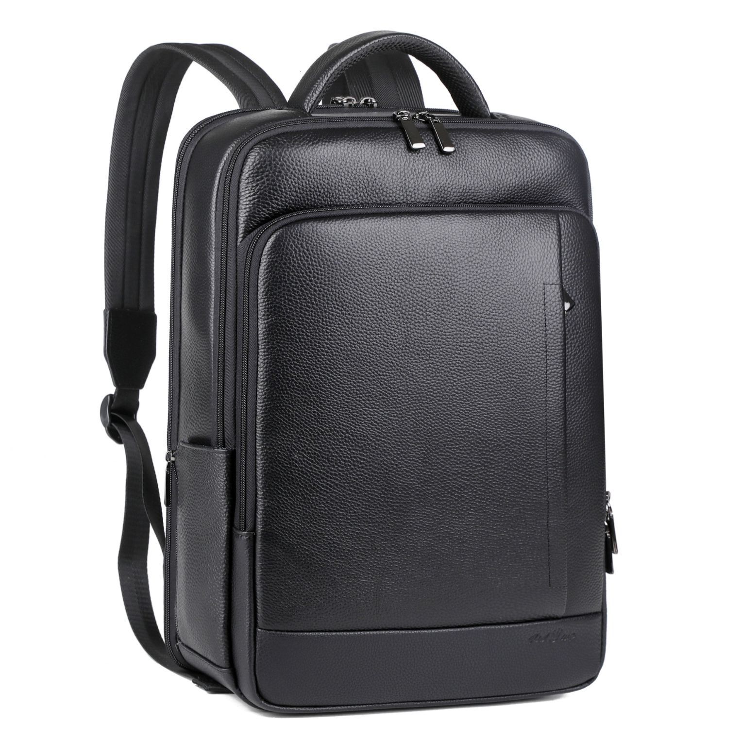 Genuine leather new men's business large capacity with cowhide top layer computer backpack