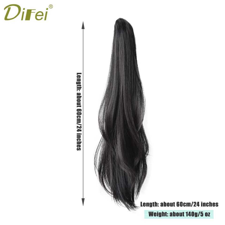 DIFEI ponytail synthetic wig womens grip high weave natural micro curly wig fluffy long straight curly fake hair ponytail W240817