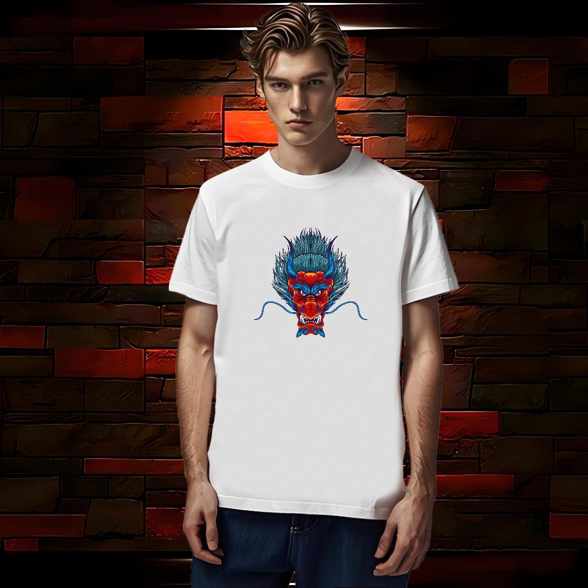 Mens T Shirts 230g Pure Cotton fierce Daily Wear Crew Neck Black Oversized Men Tshirts Fashion Casual TOP Quality Tops