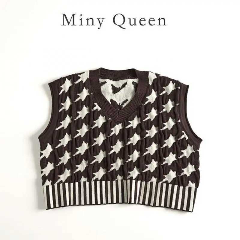 Autumn New Children Sleeveless V-neck Vest Toddler Baby Knitted Sweater Coat Cotton Boys Girls Casual Knitwear Kids ClothesXJ240819