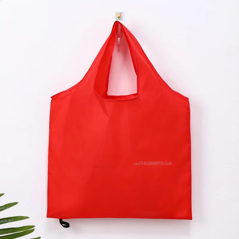 Foldable Shopping Bag Reusable Travel Grocery EcoFriendly One Shoulder Handbag for Solid Color Supermarket Tote y250121