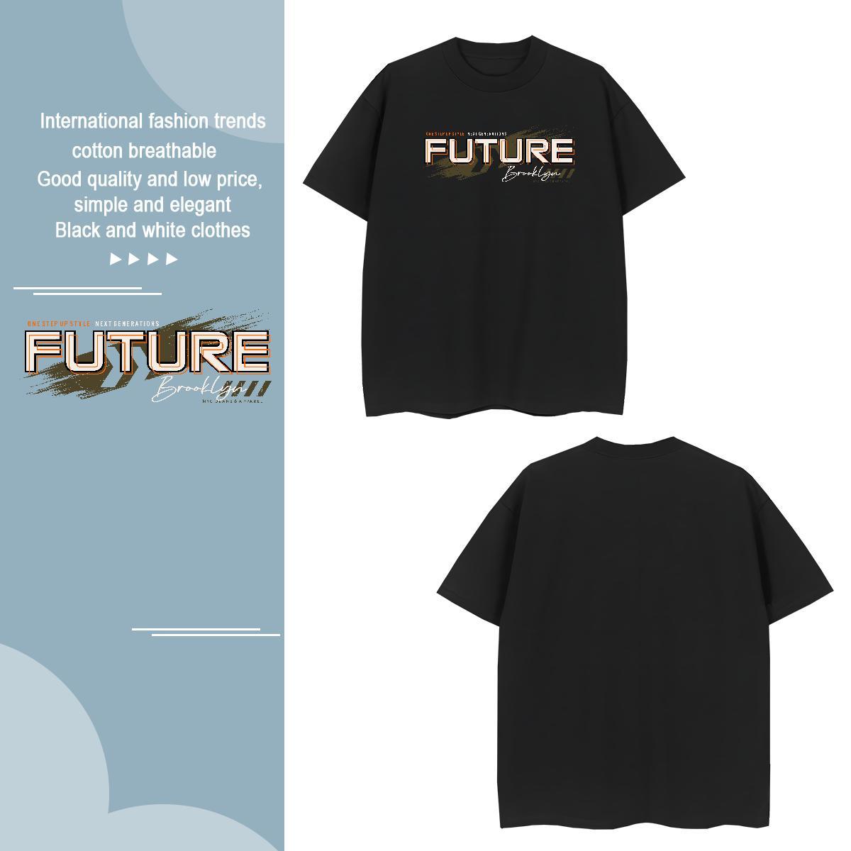 Comfortable letter T Shirts Men Hip Hop Couples T Shirts 230g 100% Cotton Factory Direct Breathable Crew Neck Custom Print Oversized Tee Shirt