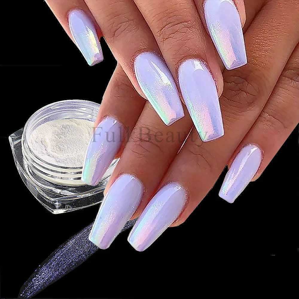 1 Pcs Pearl Nail Aurora Powder Glitter Rubbing Dust Pigment Gradient Sequins Chrome Nail Art Manicure Decorations NLB01-07XJ240815
