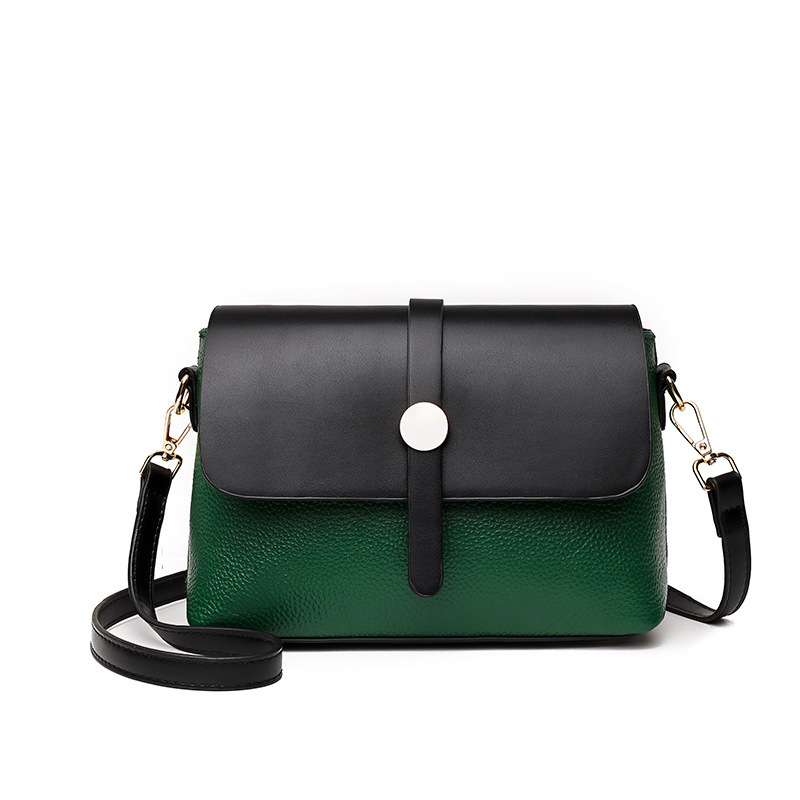 Genuine Leather for Women's Autumn New Fashion One Shoulder Crossbody Top Layer Cowhide Small Square Bag