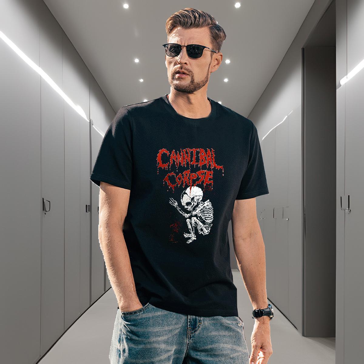 Man T Shirts 230g Pure Cotton scary Casual Beach Breathable Soft Oversized 3XL 4XL Tshirt for Man Woman Stylist Brand Tees Shirts