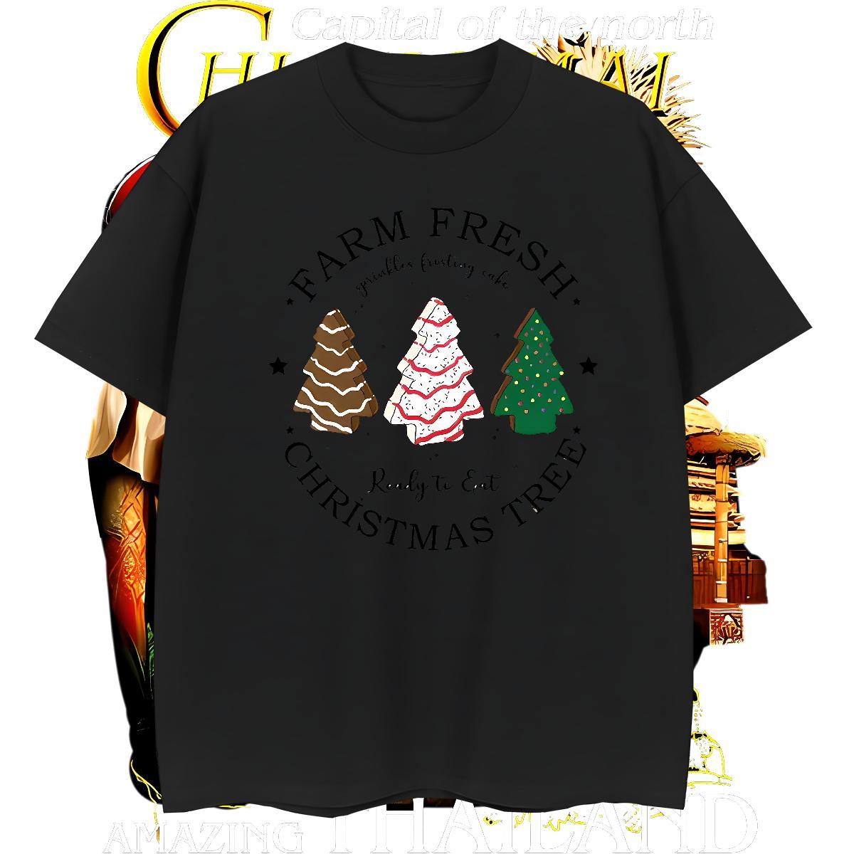 Brand T Shirt For Man Christmas Pure Cotton Daily Wear Anime 100% Cotton 230g Men Clothes T-Shirt Classic Casual Tops Shirt