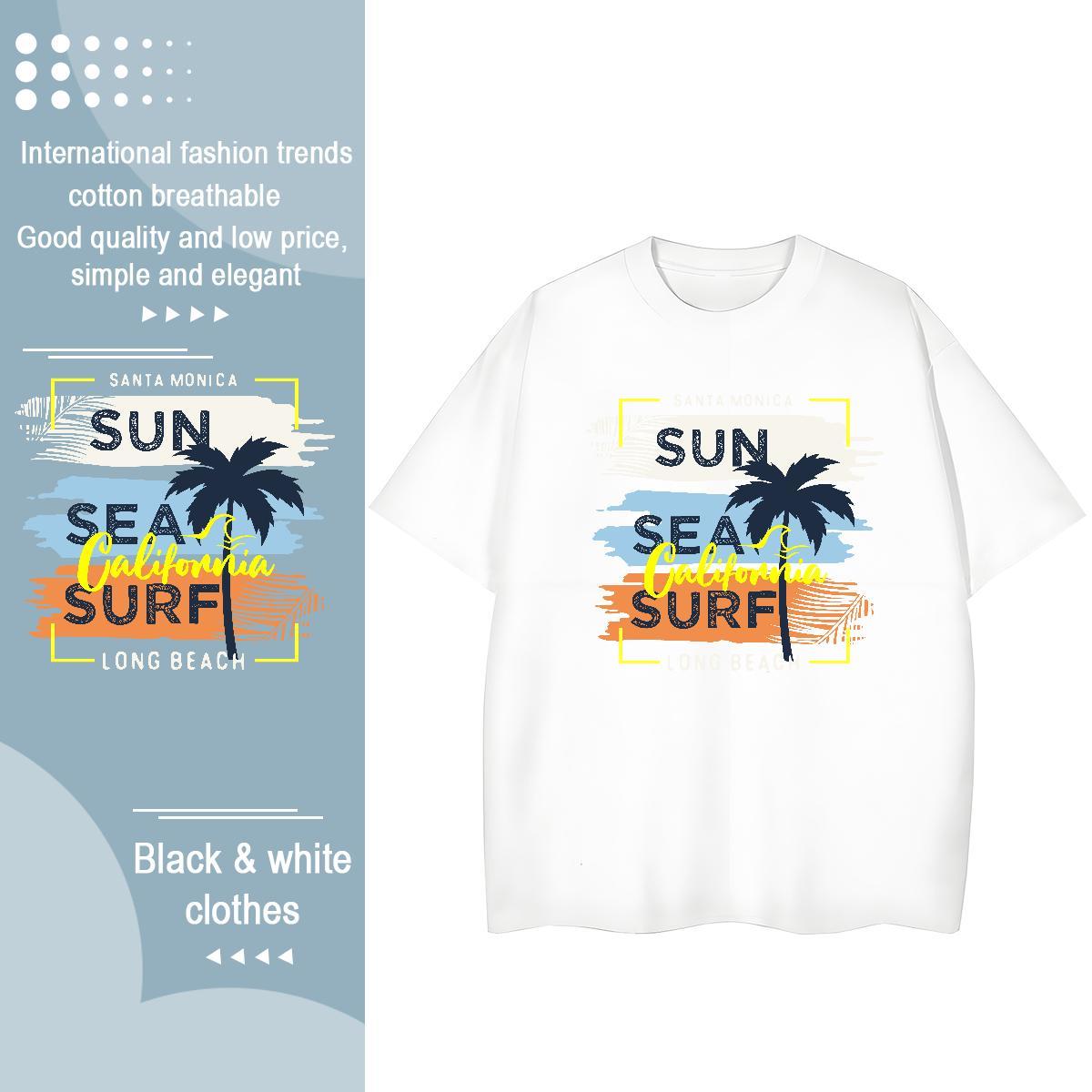 2024 Casual Woman Tshirt Hip Hop Round Neck Short Sleeve Tops Unisex 230g 100% Cotton tree Oversized L-4XL T-Shirts