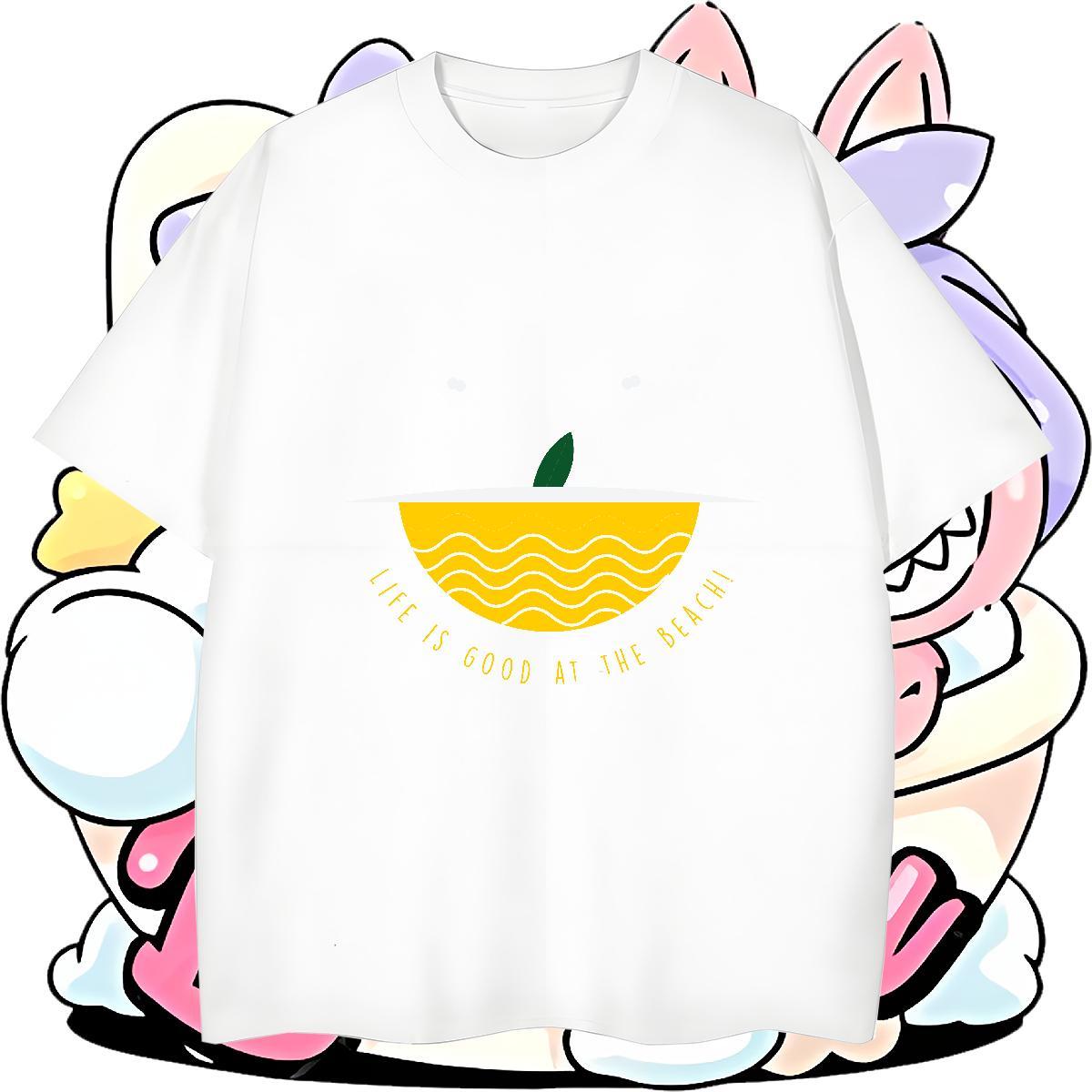 Cool Men Tees Casual Daily Wear 230g Pure Cotton Plus Size Custom Breathable Crew Neck wave T-Shirts Free Shipping Tops Shirt