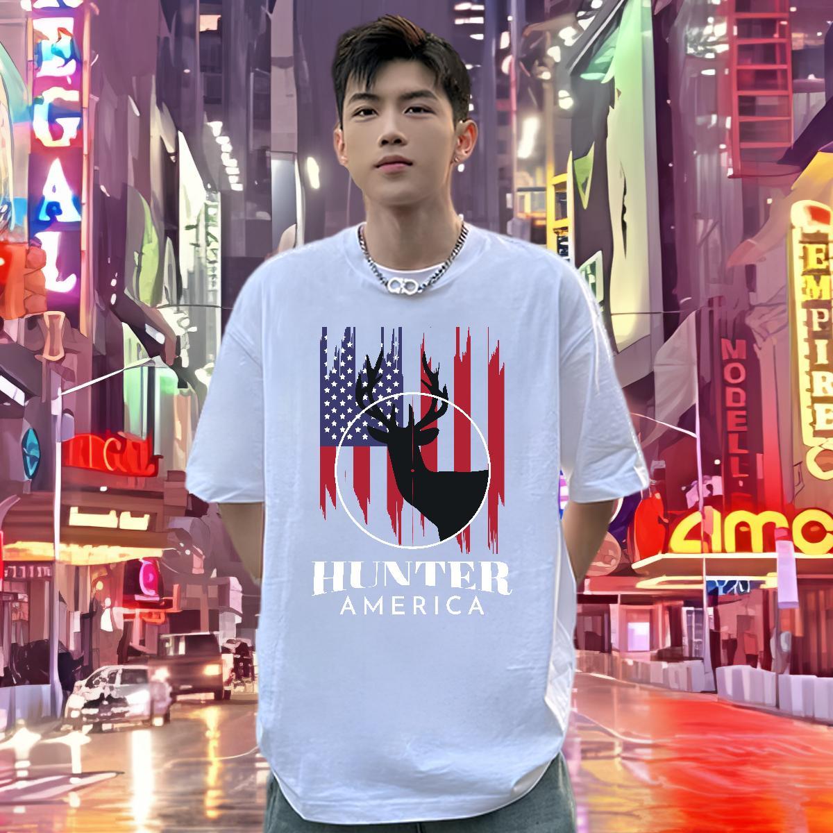 Factory Direct Mens Tshirts Deer Street Casual 100% Cotton 230g Tees Breathable Short Sleeve Popular Men T Shirts Custom Printing
