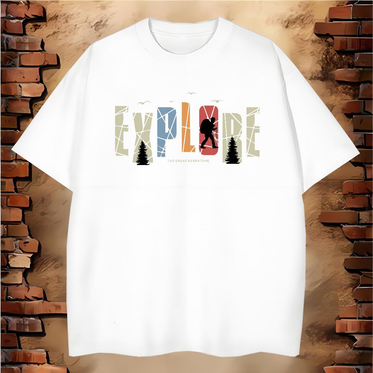 Soft tree 230g Pure Cotton Men Clothes T-Shirt Beach O-Neck Short Sleeve Man T Shirts 2024 Custom Printing Top Tees