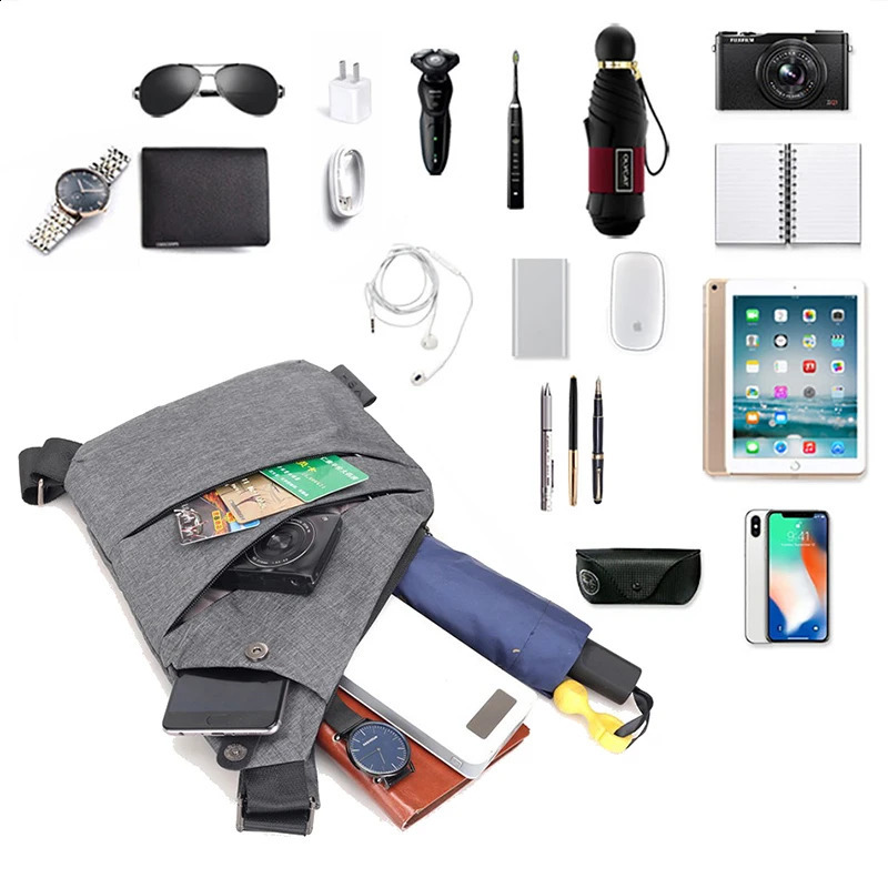 Multifunction Chest Bags Anti Theft Single Crossobdy Bags for Men Waterproof Male Cross Body Messenger Bag Fanny Pack Sac 240819