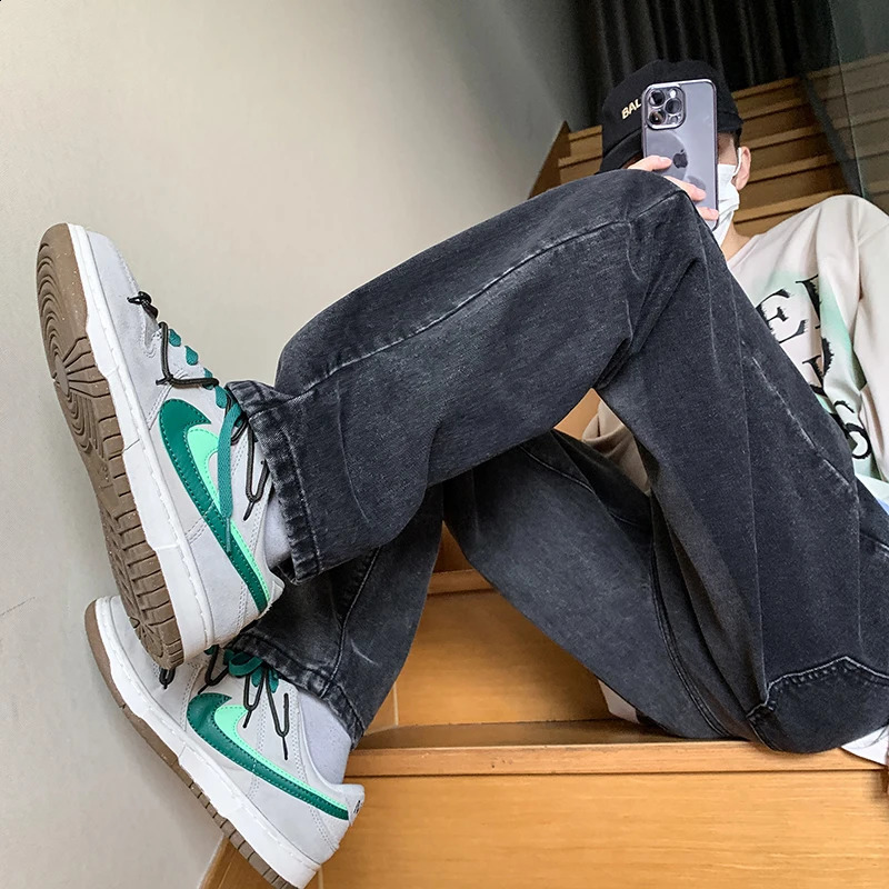 LAPPSTER-Youth Patchwork Jeans Pants Y2k Streetwear Low Rise Denim Pants Korean Fashions Harajuku Blue Desinger Stacked Pants 240819