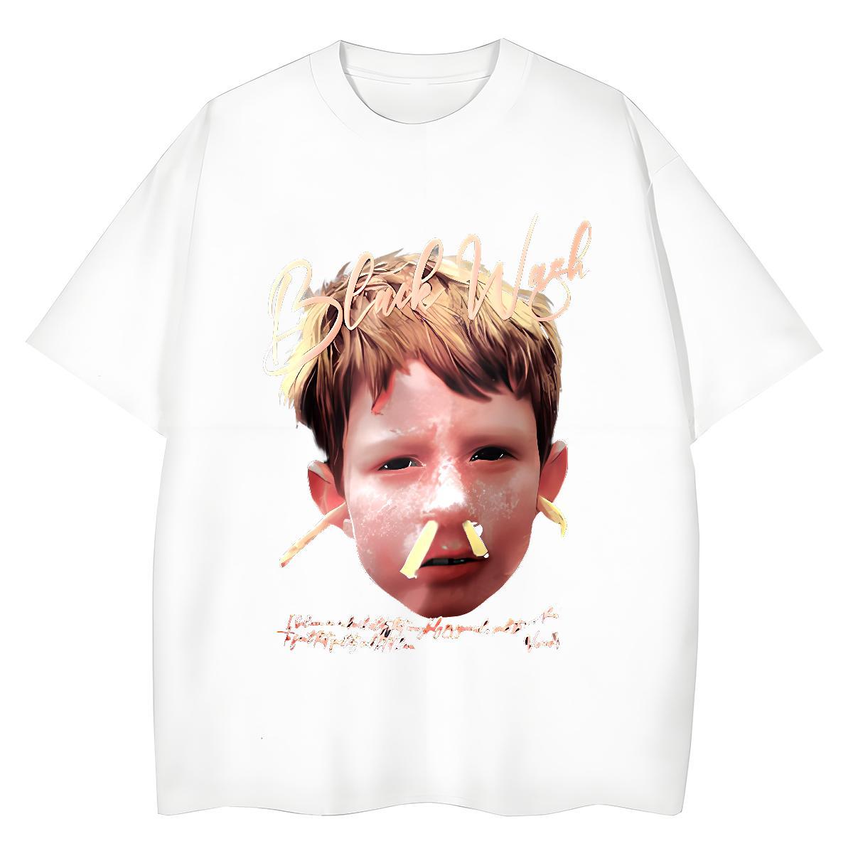 Designer Womens T Shirts 230g Cotton Breathable Crew Neck Sports Street Wear portrait Unisex Tshirts High quality Anime Oversized Clothings
