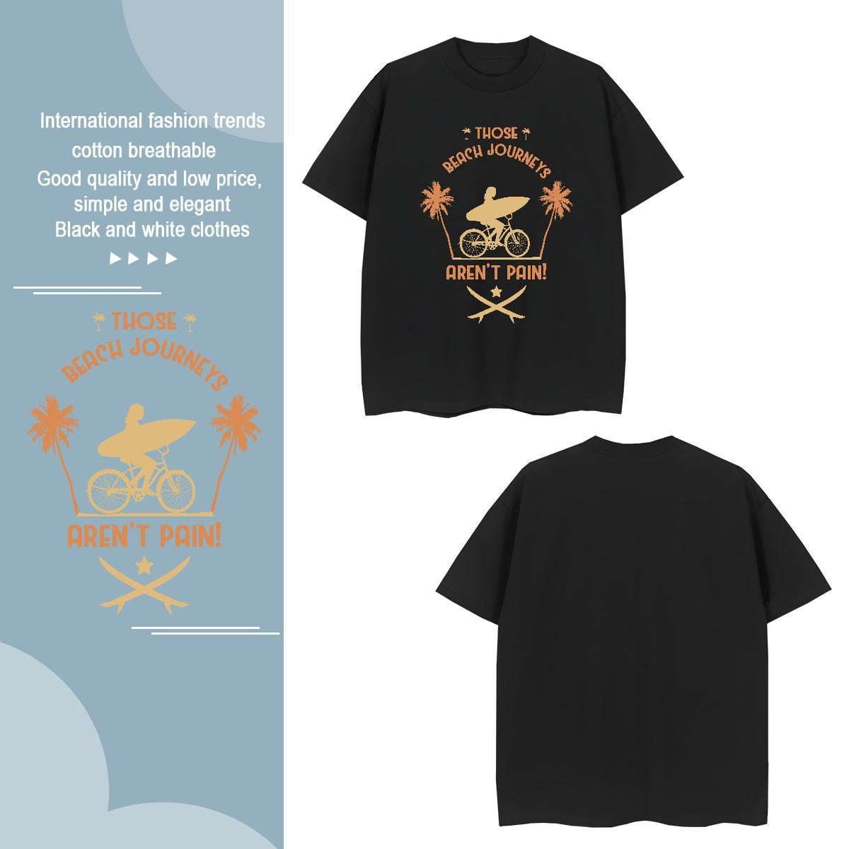 Loose Fit sea 230g Cotton Men Tshirts Home Outdoor Crew Neck Breathable Men T Shirts 2024 Designer Oversized 4XL Clothes